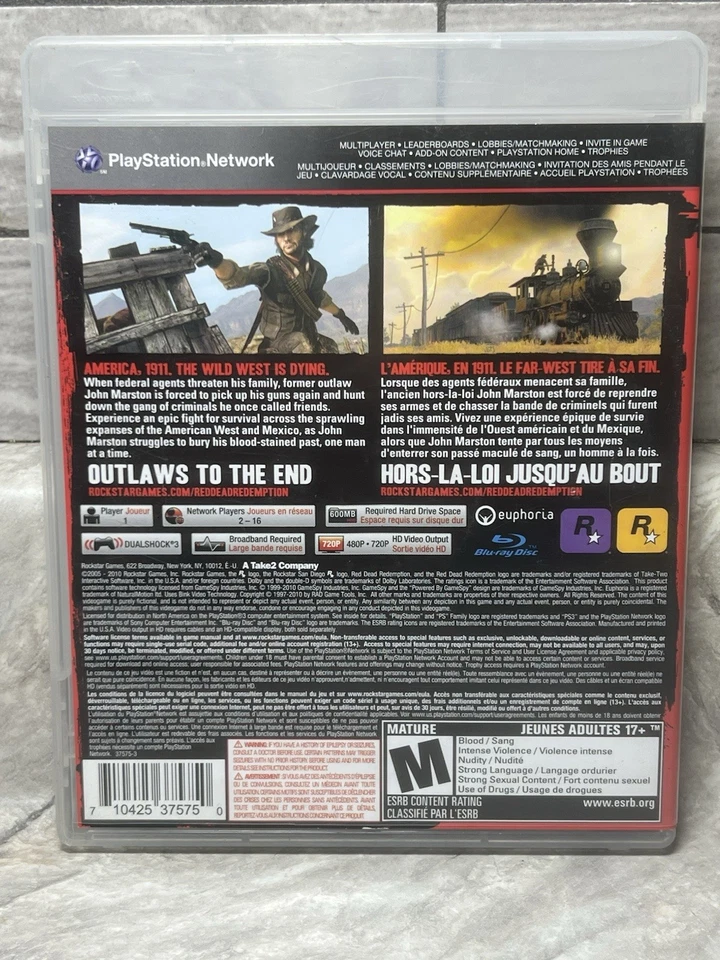 Red Dead Redemption PS3 - Sony Playstation 3 - CIB Complete + Map - Image 3 of 4