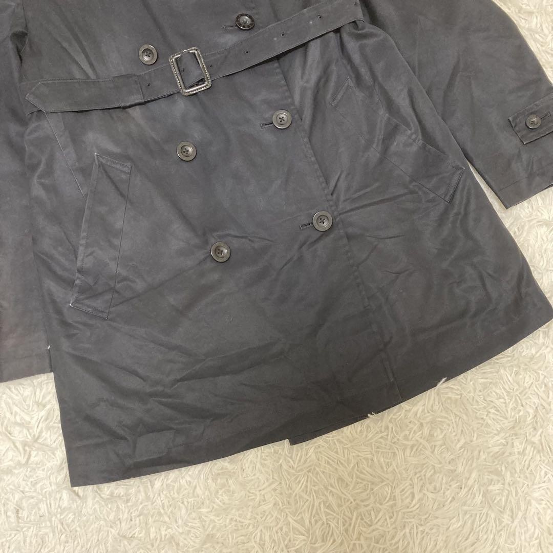 Burberry Black Label Trench Coat Black With Belt Size L Men thumbnail 18