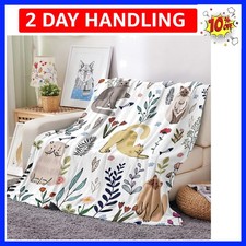 Cat Throw Blanket Floral Flower Blankets Gift for Cat Lover Throw Blanket Cat...