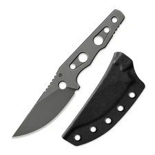 Petrified Fish Fixed Blade Knife Gray SW N690 Handle/Blade Black Sheath PFE18GAK