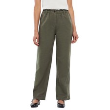Gap Women Easy Twill Pant Olive Green Relaxed Fit Breathable Cotton Lyocell 2XL