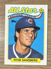 1989 Topps - All-Star Ryne Sandberg #387 - Corners Not Sharp