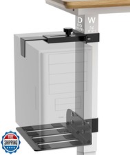 Under Desk PC Mount - No Drilling 40 lb Capacity, CPU Holder Unde