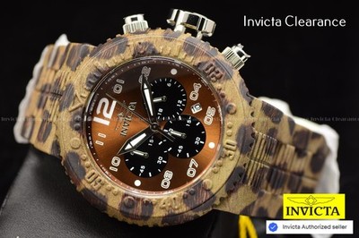 Invicta Men's Pro Diver Werewolf 52mm Aqua plated Chrono Brown Tone SS Watch NEW