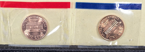 1990 P & D Lincoln Cent Penny 1C Philadelphia Denver in Mint Cello Free Ship Unc - Picture 2 of 2