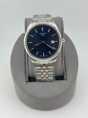 Tissot Ballade T156.410.11.041.00 40 mm Steel Blue Dial Quartz Watch New + Boxed