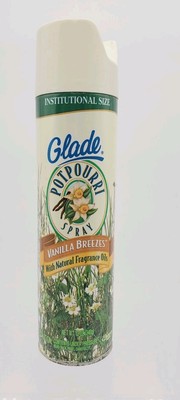 Glade Potpourri Spray Vanilla Breezes Air Freshener 1996 Institutional Size