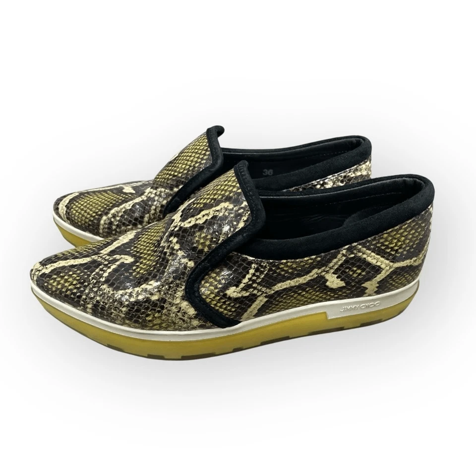 Zapato Deportivo Jimmy Choo Piel de Serpiente Brooklyn Punta EU 36 US 6 Foto 2 de 4
