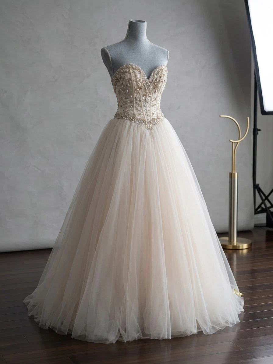 sachin and babi light blue dress Designer Lace Private Label Champagne A-Line Wedding Dress Light Ivory