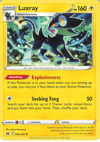 Luxray (44) 044/159 Rare SWSH: Crown Zenith Pokemon Near Mint