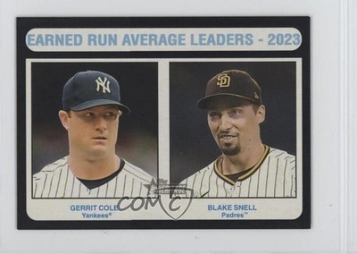 2024 Heritage Mini League Leaders Black Border 37/50 Gerrit Cole Blake Snell b6y