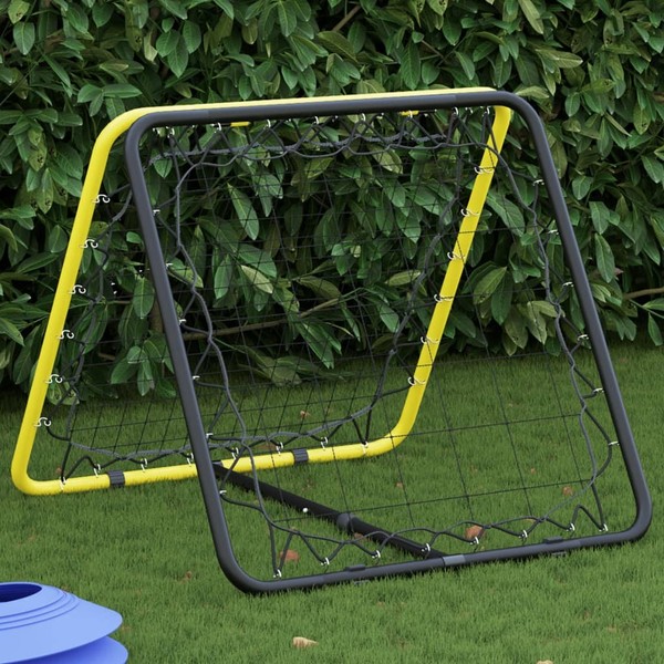 FußBall-Rebounder Doppelseitig Verstellbar Gelb Schwarz Stahl FußBall Rebounder-image