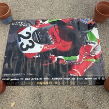 Vintage Poster 2000s Ducati Team Racing Superbike Matt Wait Ferracci DKNY