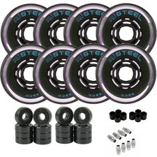 Revision Roller Hockey Wheels Multi Surface Variant Seel 80A 8-Pack with Hybrid