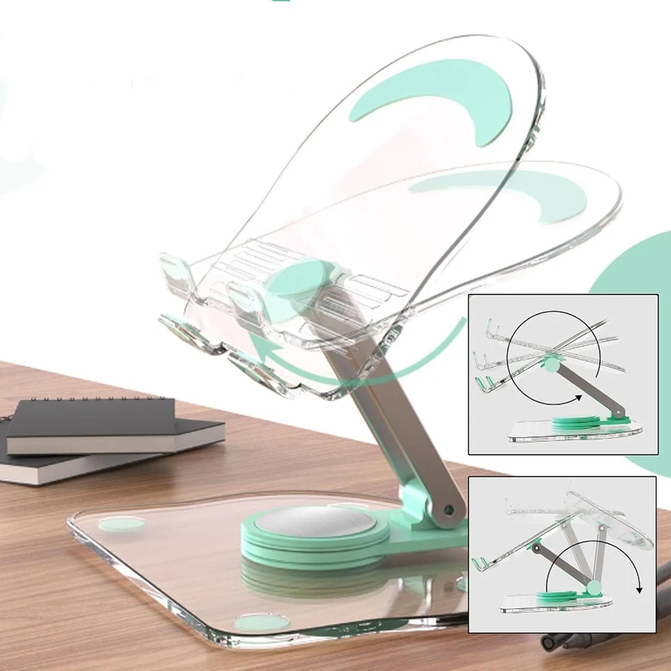 Soporte Acrílico para Tableta con Base Giratoria Plegable Ajustable Soporte para Tableta Foto 4 de 4