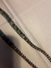 Vintage blue rhineston channel set vnecklace v-shaped  — photo 9