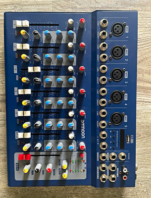 ammoon AMX7321 7-Channel Analog Mixer Console w/ USB, XLR In, Effects