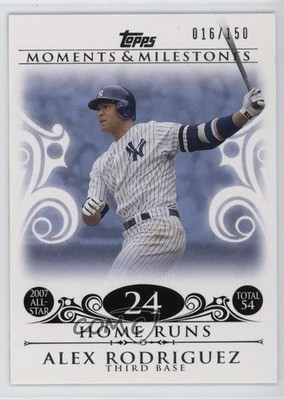 2008 Moments & Milestones Alex Rodriguez (Wrong Back; 2007 All-Star 54 HRs) 13h2