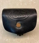 U.S. CIVIL WAR LEATHER POUCH FOR PERCUSSION CAPS-REPRODUCTION