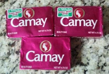 90's CAMAY Beauty Bars Soap Use or Prop 3 Pack