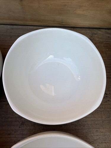 Kenilworth U.S.A. Hall Bowl White Square Round Edges - 4 Total - Picture 6 of 19
