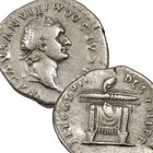 DOMITIAN. Throne Chair, Thunderbolt Rare! R1 in RIC! Roman Empire Denarius Coin