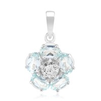 Cavill SilberanhäNger 925 Sterling Rhodiniert Amblygonit Zirkon 1,24Ct