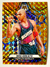 2023-24 Panini Mosaic Charles Barkley YELLOW Reactive Prizm Card NBA Greats Suns
