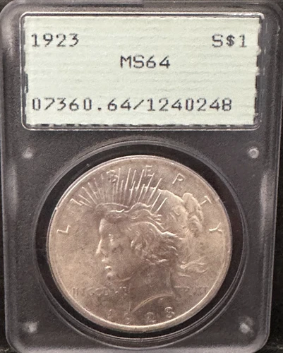 1923 Peace Dollar — photo from the most recent tracked eBay sale