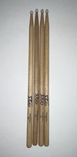 On-Stage Drumsticks Selected Hickory 5A Nylon Tip 2 Pairs NEW