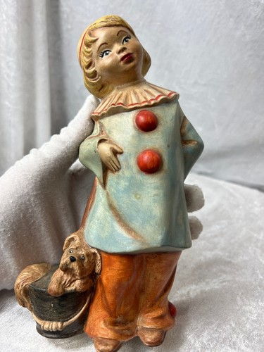 Byron Molds Vtg Clowns 1980 Set of 3 Clowns W/Dog Accordian Drum Hand Painted - Picture 20 of 20
