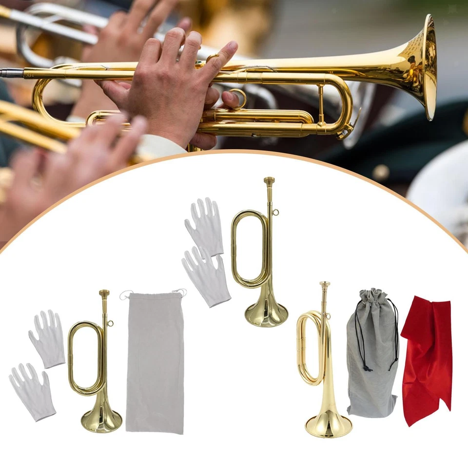 Trompette, clairon, instrument de cuivre pour la formation d'orchestre, - Photo 1/1