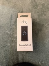 Ring Video Doorbell Wired 2.4 GHz WiFi 1080p HD - Black Open Box 