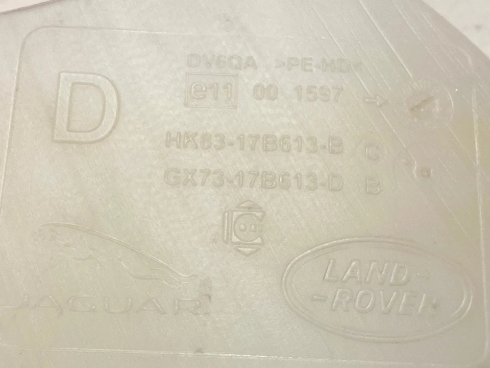 17-23 JAGUAR F-PACE WINDSHIELD WASHER FLUID TANK BOTTLE RESERVOIR W/ CAP OEM - Image 3 of 3