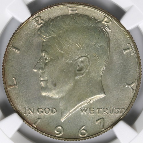Medio dólar de plata Kennedy 1967 50c NGC MS66 - Imagen 3 de 4