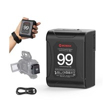 V Mount Battery, Moman Mini V-Lock Mount Power 99Wh 15A Up to 200W Draw with ...