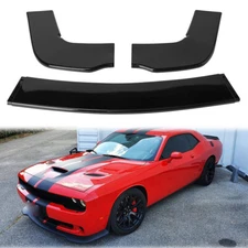 For 2012-2019 Dodge Challenger SRT Front Bumper Lip Spoiler Splitter Gloss Black