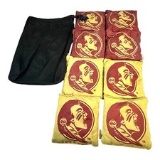 Vintage FSU Florida State Seminoles Cornhole Bean Bags Set Of 8 w/ Carrying Bag