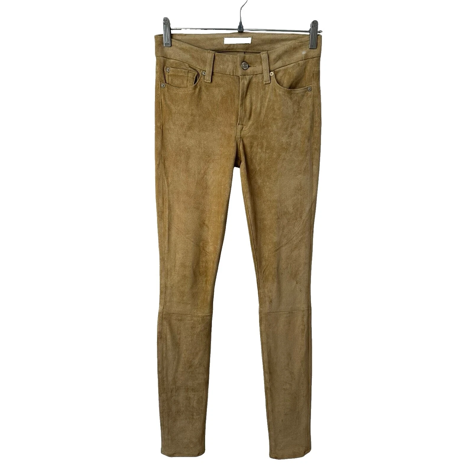 7 For All Mankind Calça Marrom de Poliéster para mulheres