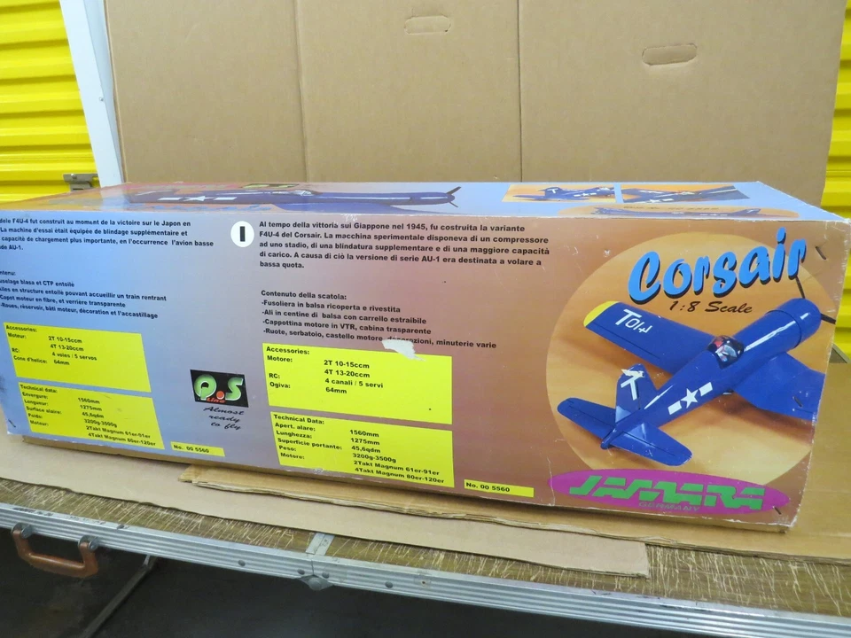 NOS Jamara Germany ARF Corsair RC WWII War Plane 61.4" 1560 mm WS 7.71 Lb 3.5 Kg - Image 4 of 4