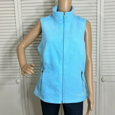 NWT LL Bean Women's Polartec 200 Fleece Vest Blue Zip Closure Polyester Medium