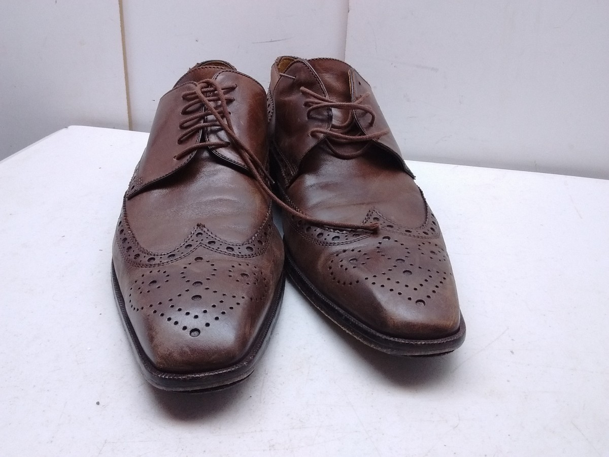 Saks Fifth Avenue Men\'s 7 Suede Wingtip Brogue Oxford Made in Italy Vera Gomma Amazon.com | Men main image 4