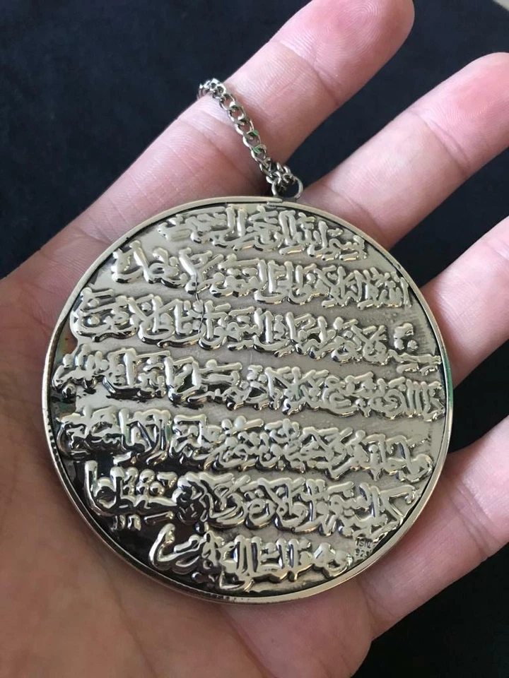 925K Sterling Silver, Muslim Ornate Repousse Round Mirror - Image 4 of 4