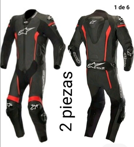 Carreras Traje Motorista de Cuero Hombres Chaqueta de Cuero de Moto Pantalones - Imagen 5 de 8