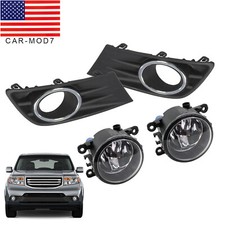 Pair Bumper Fog Light Lamp For Honda Pilot 2012-2015 Lamp Cover Chrome Trim