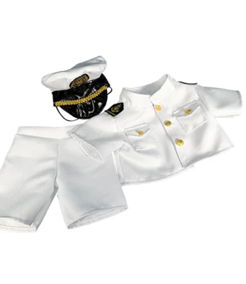 PLUSH TOY WANDERLAND Navy Whites Uniform for Stuffed Toys, Fits 14"-18" build Bears