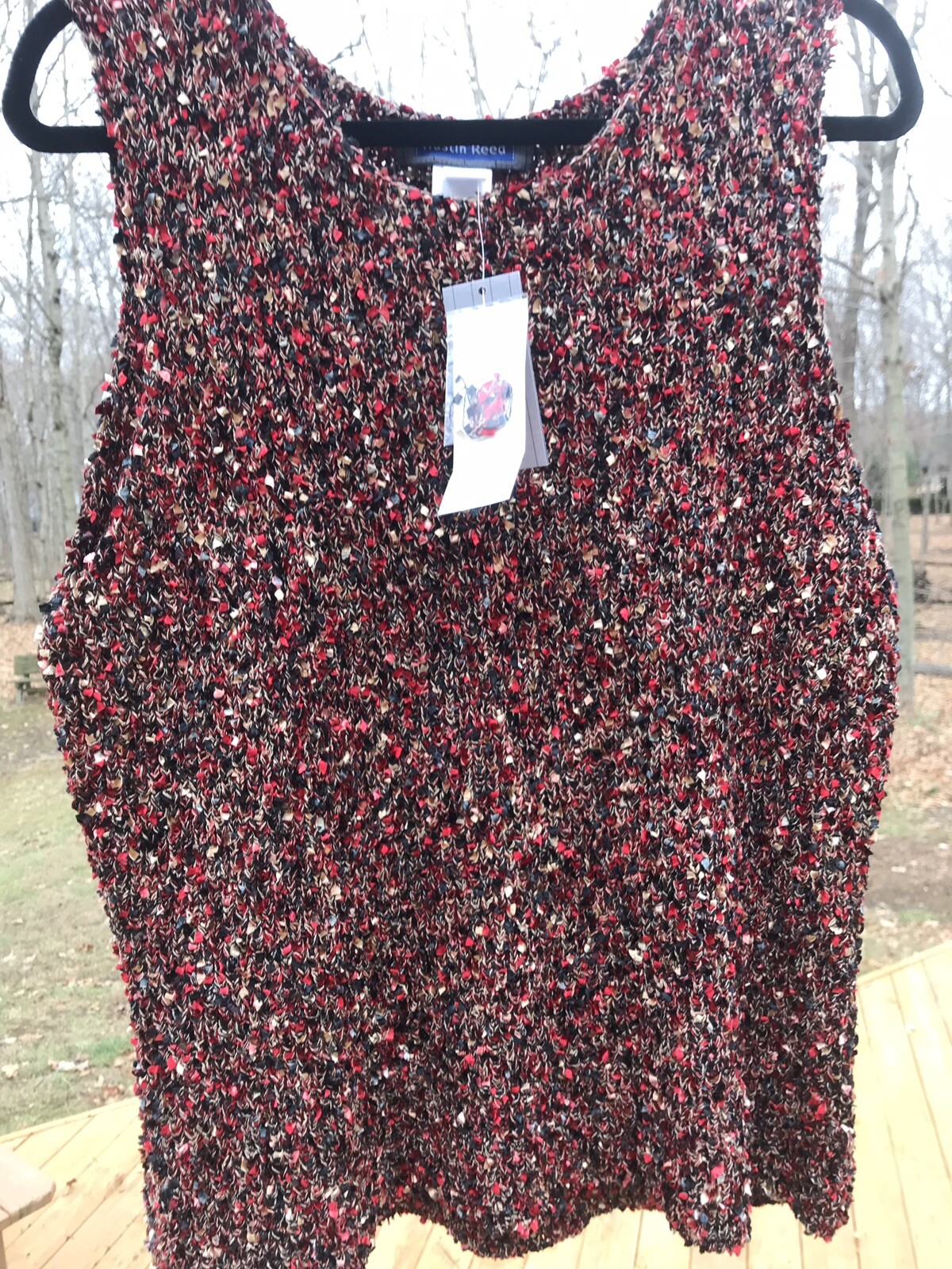 NWT Austin Reed Women’s Sleeveless Sweater Rag Knit Top Size XL ...