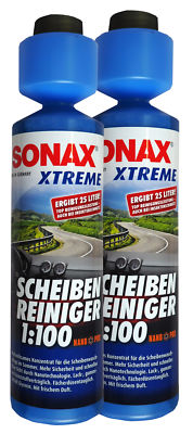 2 x SONAX EXTREME Scheibenreiniger 1:100 nanoPro 250ml, Scheibenklar, Konzentrat