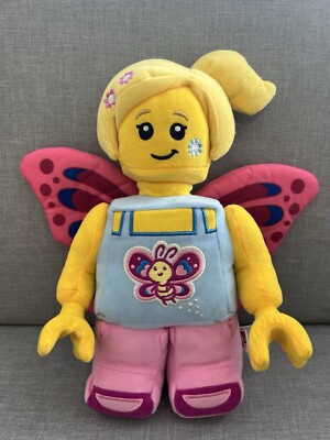 Plüsch LEGO Movie 2 SCHMETTERLING MÄDCHEN Fee Puppe Figur rosa Flügel Stofftier 14 Zoll