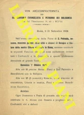 Ven. Archbrotherhood of the SS. Giovanni Evangelista e Petronio dei Bolognese.